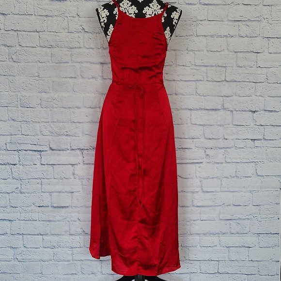 Somedays Lovin Evening Sun Wrap Dress in Red Size XS - Picture 2 of 12
